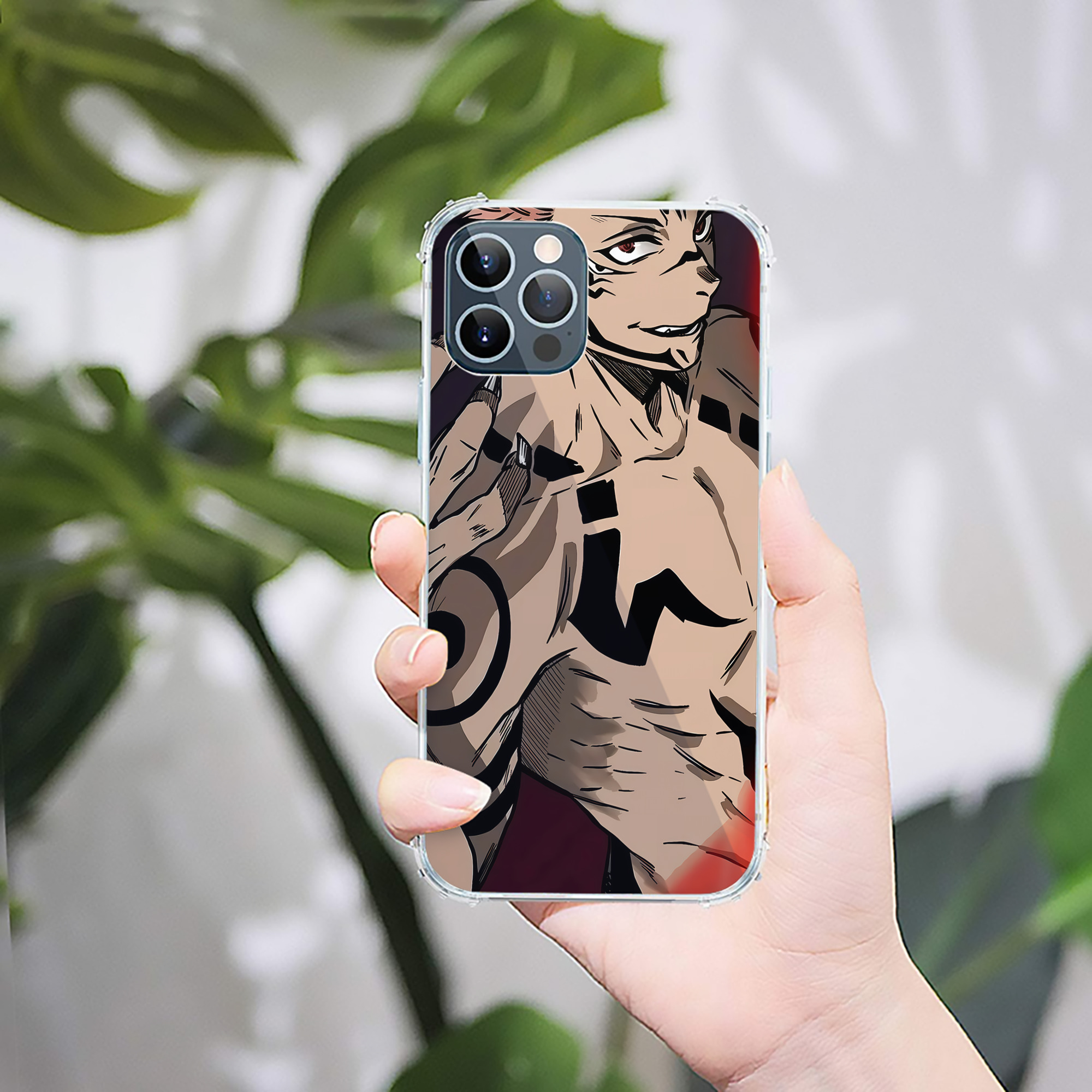 （画像用） 呪術廻戦 Jujutsu Kaisen 【iPhone 12シリーズ対応】透明スマホケース（クリアソフトケース）